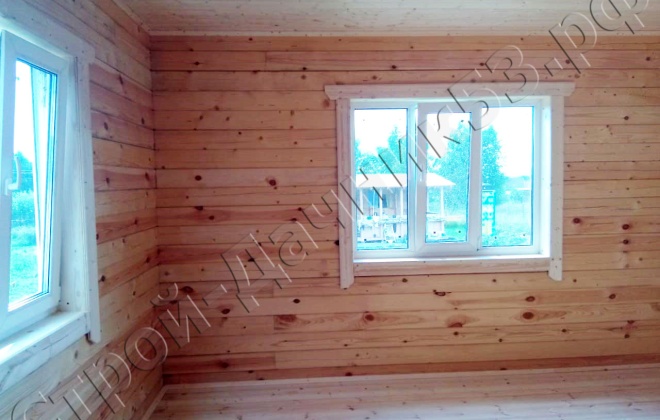 3 Брусовой дом ОД-34 6×6, 37.5 м², Московская область, Чеховский район, Деревня Бавыкино (2)